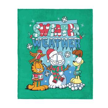 Nickelodeon Garfield Sweater Weather Silk Touch Throw 50x60 Inches