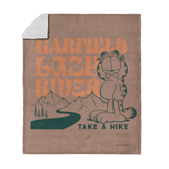 Nickelodeon Garfield Take a Hike Silk Touch Sherpa Throw 50x60 Inches