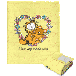Nickelodeon Garfield Teddy Bear Silk Touch Sherpa Throw 50x60 Inches