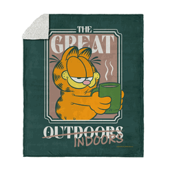 Nickelodeon Garfield The Great Indoors Silk Touch Sherpa Throw 50x60 Inches