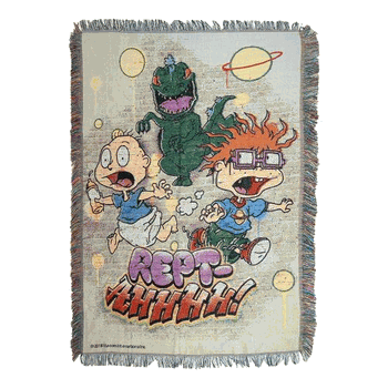 Nickelodeon Nick Rewind Reptahhhh Woven Tapestry Throw 48x60 Inches