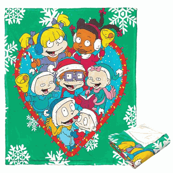 Nickelodeon Nick Rewind Rugrats Christmas Babies Silk Touch Throw 50x60 Inches