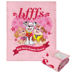 Nickelodeon Paw Patrol BFFFs Silk Touch Sherpa Throw 50x60 Inches