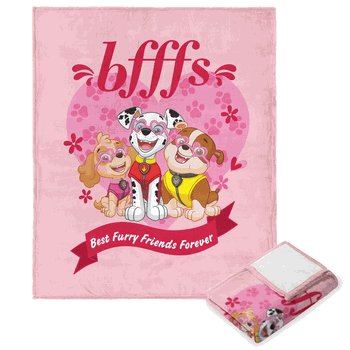 Nickelodeon Paw Patrol BFFFs Silk Touch Throw 50x60 Inches