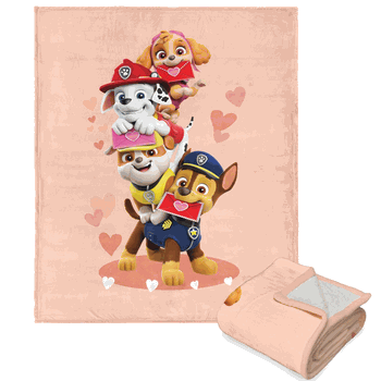 Nickelodeon Paw Patrol Friends For Life Silk Touch Sherpa Throw 50x60 Inches