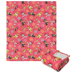 Nickelodeon Paw Patrol Paws n Kisses Silk Touch Sherpa Throw 50x60 Inches