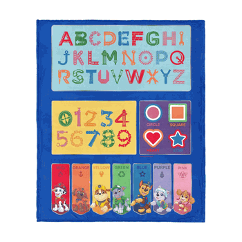 Nickelodeon Paw Patrol Pups Learn Silk Touch Throw Blanket 50x60 inches