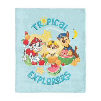 Nickelodeon Paw Patrol Tropical Explorers Silk Touch Throw Blanket 50x60 inches