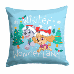 Nickelodeon Paw Patrol Winter Wonderland Throw Pillow 18x18 Inches