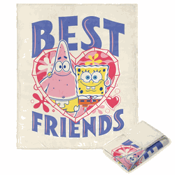 Nickelodeon Spongebob Squarepants Best Friends Silk Touch Throw 50x60 Inches