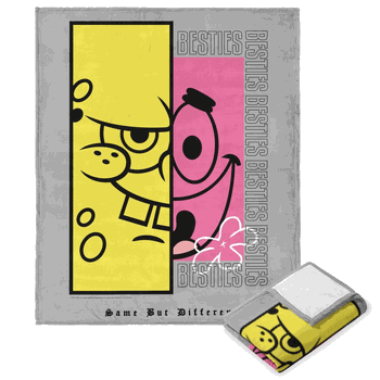 Nickelodeon Spongebob Squarepants Besties Silk Touch Throw 50x60 Inches