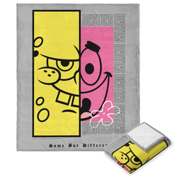 Nickelodeon Spongebob Squarepants Besties Silk Touch Throw 50x60 Inches