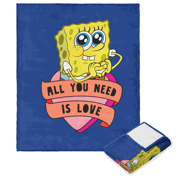 Nickelodeon Spongebob Squarepants Hearty Sponge Silk Touch Throw 50x60 Inches