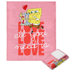 Nickelodeon Spongebob Squarepants Need Love Silk Touch Throw 50x60 Inches