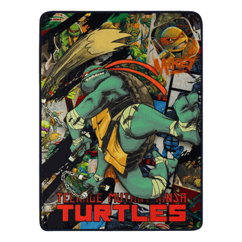Nickelodeon Teenage Mutant Ninja Turtles Flyin Mikey Micro Raschel Throw Blanket 46x60 Inches