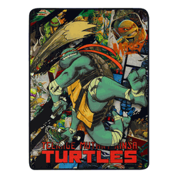 Nickelodeon Teenage Mutant Ninja Turtles Flyin Mikey Micro Raschel Throw Blanket 46x60 Inches