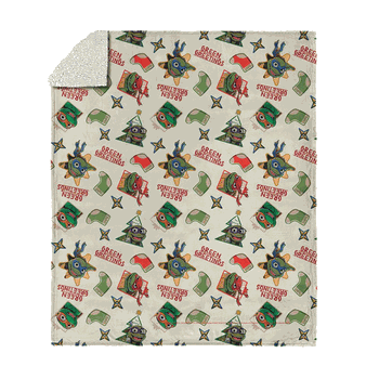 Nickelodeon Teenage Mutant Ninja Turtles Green Greetings Silk Touch Sherpa Throw Blanket 50x60 inches