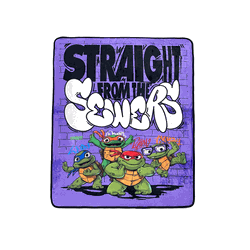 Nickelodeon Teenage Mutant Ninja Turtles Mutant Mayhem Straight From Sewers Silk Touch Throw Blanket 46x60 Inches