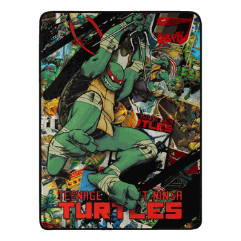 Nickelodeon Teenage Mutant Ninja Turtles Raph Attack Micro Raschel Throw Blanket 46x60 Inches