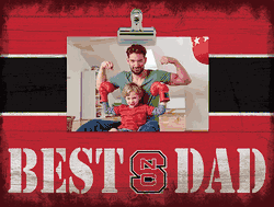 North Carolina State Wolfpack 10" x 8" Best Dad with Stripe Clip Frame