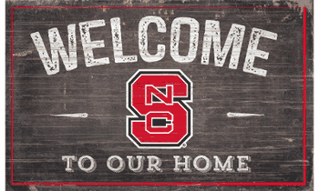 North Carolina State Wolfpack 11X19 Welcome to Our Home Sign
