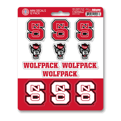 North Carolina State Wolfpack 12 Count Mini Decal Sticker Pack