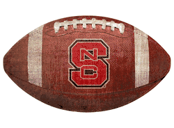 North Carolina State Wolfpack 12" Football Shaped Sign