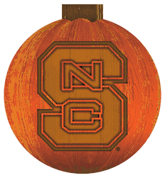 North Carolina State Wolfpack 12 in. Halloween Pumpkin Sign