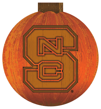 North Carolina State Wolfpack 12 in. Halloween Pumpkin Sign