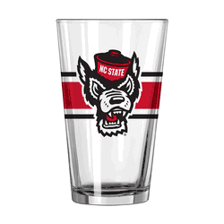 North Carolina State Wolfpack 16oz Stripe Pint Glass