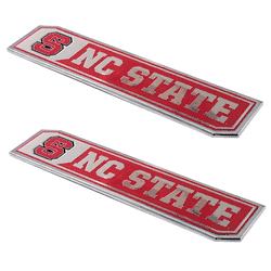 North Carolina State Wolfpack 2 Piece Heavy Duty Aluminum Embossed Truck Emblem Set