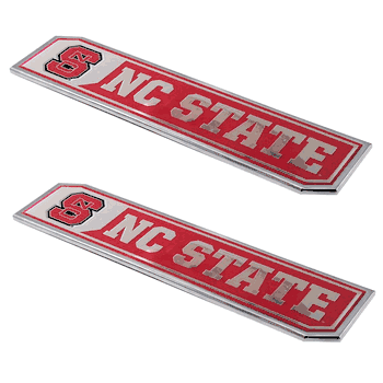 North Carolina State Wolfpack 2 Piece Heavy Duty Aluminum Embossed Truck Emblem Set