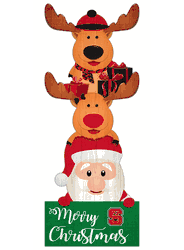 North Carolina State Wolfpack 31" Santa Stack Leaner