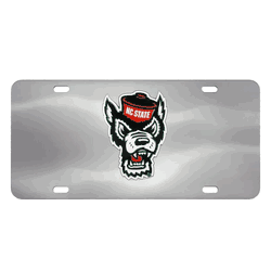 North Carolina State Wolfpack 3D Stainless Steel License Plate
