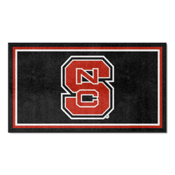 North Carolina State Wolfpack 3ft. x 5ft. Plush Area Rug, NSC Logo