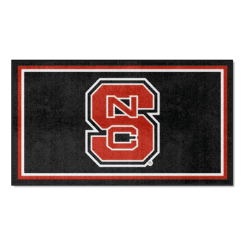 North Carolina State Wolfpack 3ft. x 5ft. Plush Area Rug, NSC Logo