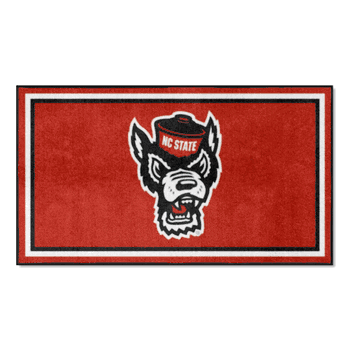 North Carolina State Wolfpack 3ft. x 5ft. Plush Area Rug, Wolf Logo