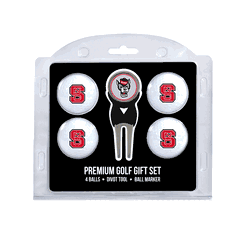North Carolina State Wolfpack 4 Ball Gift Set + Divot Tool & Marker
