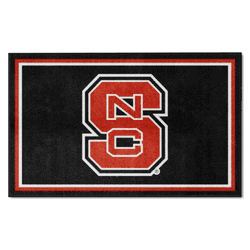 North Carolina State Wolfpack 4ft. x 6ft. Plush Area Rug, NSC Logo