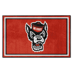 North Carolina State Wolfpack 4ft. x 6ft. Plush Area Rug, Wolf Logo