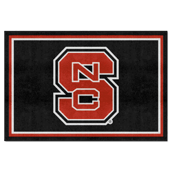 North Carolina State Wolfpack 5ft. x 8 ft. Plush Area Rug, NSC Logo