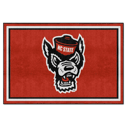 North Carolina State Wolfpack 5ft. x 8 ft. Plush Area Rug, Wolf Logo