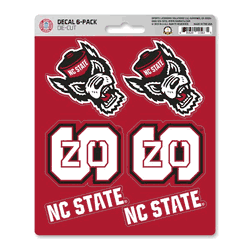 North Carolina State Wolfpack 6 Count Mini Decal Sticker Pack