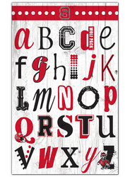 North Carolina State Wolfpack Alphabet 11x19 Sign
