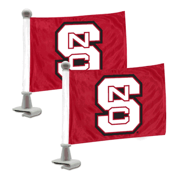 North Carolina State Wolfpack Ambassador Car Flags - 2 Pack Mini Auto Flags, 4in X 6in