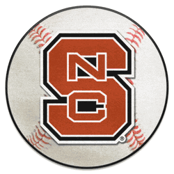 North Carolina State Wolfpack Baseball Rug - 27in. Diameter, NSC Logo