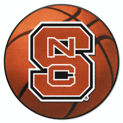 North Carolina State Wolfpack Basketball Rug - 27in. Diameter, NSC Logo