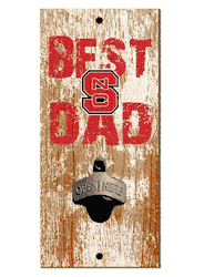 North Carolina State Wolfpack Best Dad Bottle Opener Wood Sign