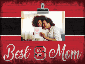 North Carolina State Wolfpack Best Mom with Stripe Clip Frame