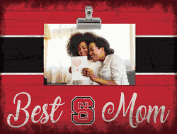 North Carolina State Wolfpack Best Mom with Stripe Clip Frame